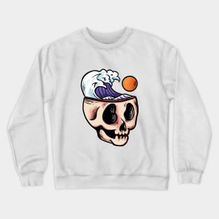 Skull chill at wave Crewneck Sweatshirt